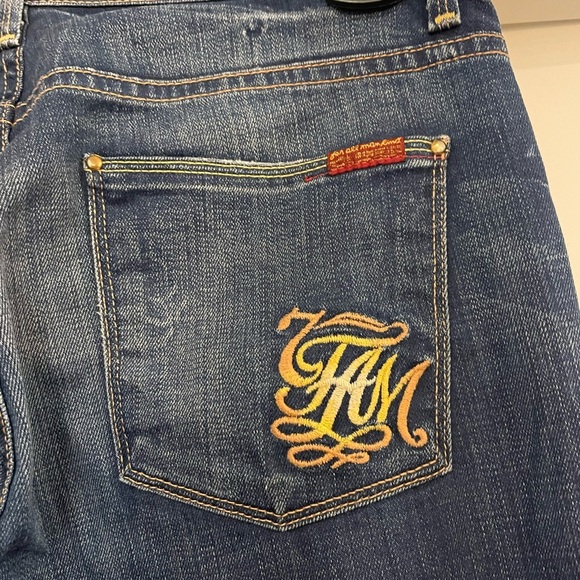 7 For All Mankind Dark Blue Bell bottom Jeans - Picture 4 of 6